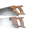 2x Old Hand Saws – 22", 24” - 8tpi, 10tpi (Beech)