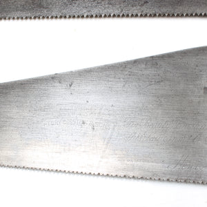 2x Old Hand Saws – 22", 24” - 8tpi, 10tpi (Beech)