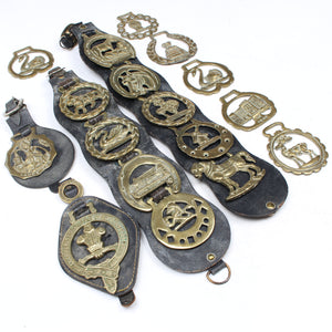 Old Horse Brasses & Leather Straps