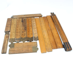 15x Old Measuring Rules (Boxwood) (Display/Prop)