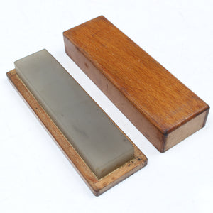 Old Small Translucent Boxed Sharpening Stone - Very Fine (Beech)