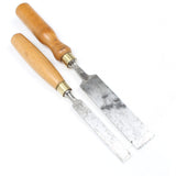 2x Old Spear & Jackson Firmer Chisels - 5/8", 1 1/4" (Beech)