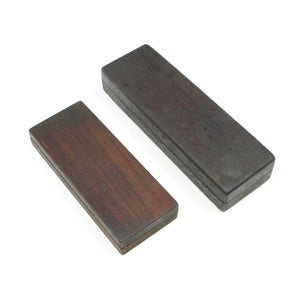 2x Smaller Boxed Sharpening Stones - Medium (Mahogany)