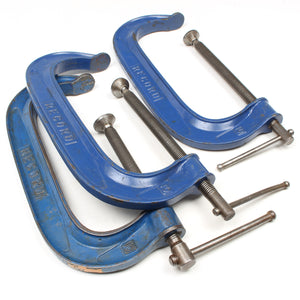 3x Old Record G-Clamps - 10"