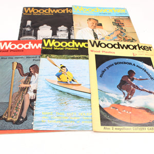 5x Woodworker Magazines 1969-1971