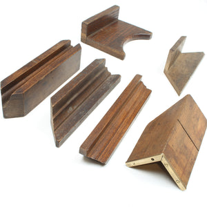 6x Old Wooden Templates (Beech)