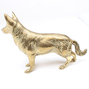 Old Brass Dog Ornament