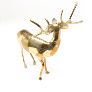 Old Brass Stag Ornament