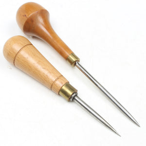 2x Vintage Awls (Beech, Fruitwood)