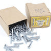 Box Of Nettlefolds Raised Head Brass Screws - Barrel Chrome Plated – 1” x 8