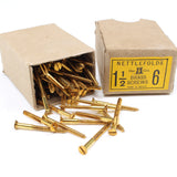 Box Of Nettlefolds C’Sunk Brass Screws – 1 1/2” x 6