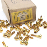 20x Nettlefolds Round Head Brass Screws – 1/2” x 4