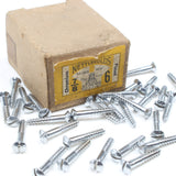 105x Nettlefolds Raised Head Brass Screws - Chromium Plated – 7/8” x 6