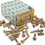 94x Nettlefolds Round Head Brass Screws – 5/8” x 6