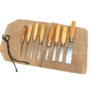 8x Old Woodwork Chisel Set (Boxwood)