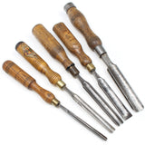 5x Old Sorby Firmer Gouges - 1/4" - 3/4" (Ash) (UK)