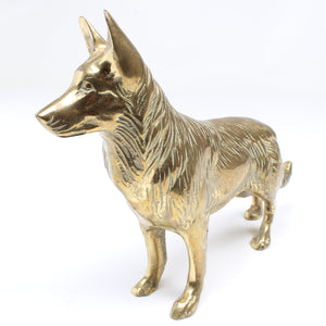 Old Brass Dog Ornament