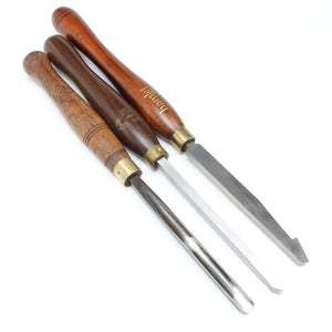 3x Old Woodturning Tools - UK ONLY