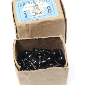 Nettlefolds Japanned Screws - Round Head