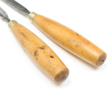 2x Old Marples Incannel Gouges - 1/2, 5/8" (Boxwood)