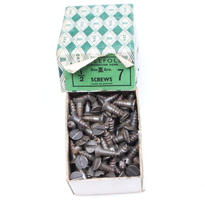 12x Boxes Nettlefolds Screws - 6, 7, 8, 10, 12 & 14