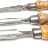 Old Outcannel Firmer Gouges and Chisel (Ash)