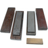 2x Boxed Oilstone Sharpening Stones & Slipstone (Mahogany, Oak)