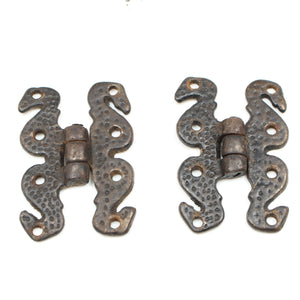 Old Ironmongery Snake Hinges, Lock etc.