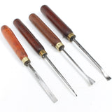 4x Addis Wood Carving Tools (Mahogany)