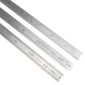 3x Chesterman Steel Rules - No's 312D/2, 441/2, 760/3 - 12"