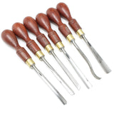 6x Marples Wood Carving Tools (Mahogany)