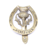 Old Here's Luck Horseshoe & Thistle Door Knocker