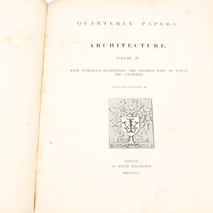 Old Quarterly Papers on Architecture Book | Volume II C.1844