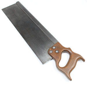 Old Large Steel Back Saw - 9tpi - 18" (Beech)