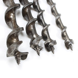 4x Ridgway Twist Auger Bits - 3/8", 1/2", 5/8", 13/16"