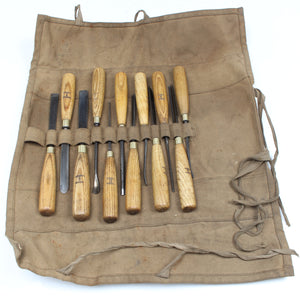 Old Marples Wood Carving Tools Set (Ash)