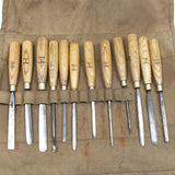 Old Marples Wood Carving Tools Set (Ash)