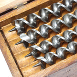 SOLD - 3-Tier Wooden Boxed Russell Jennings Drill Bits Set (Beech)