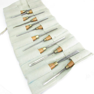 SOLD - 12x Wm Marples Carving Tools Set (Beech)