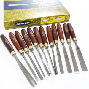 SOLD - 12 Piece Marples Carving Tool Set No. 60 (Mahogany)