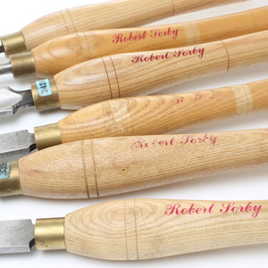 SOLD - 6 Robert Sorby Woodturning Tools Set (Ash)