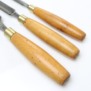 SOLD - 3x I Sorby Paring Gouges Set – Boxwood